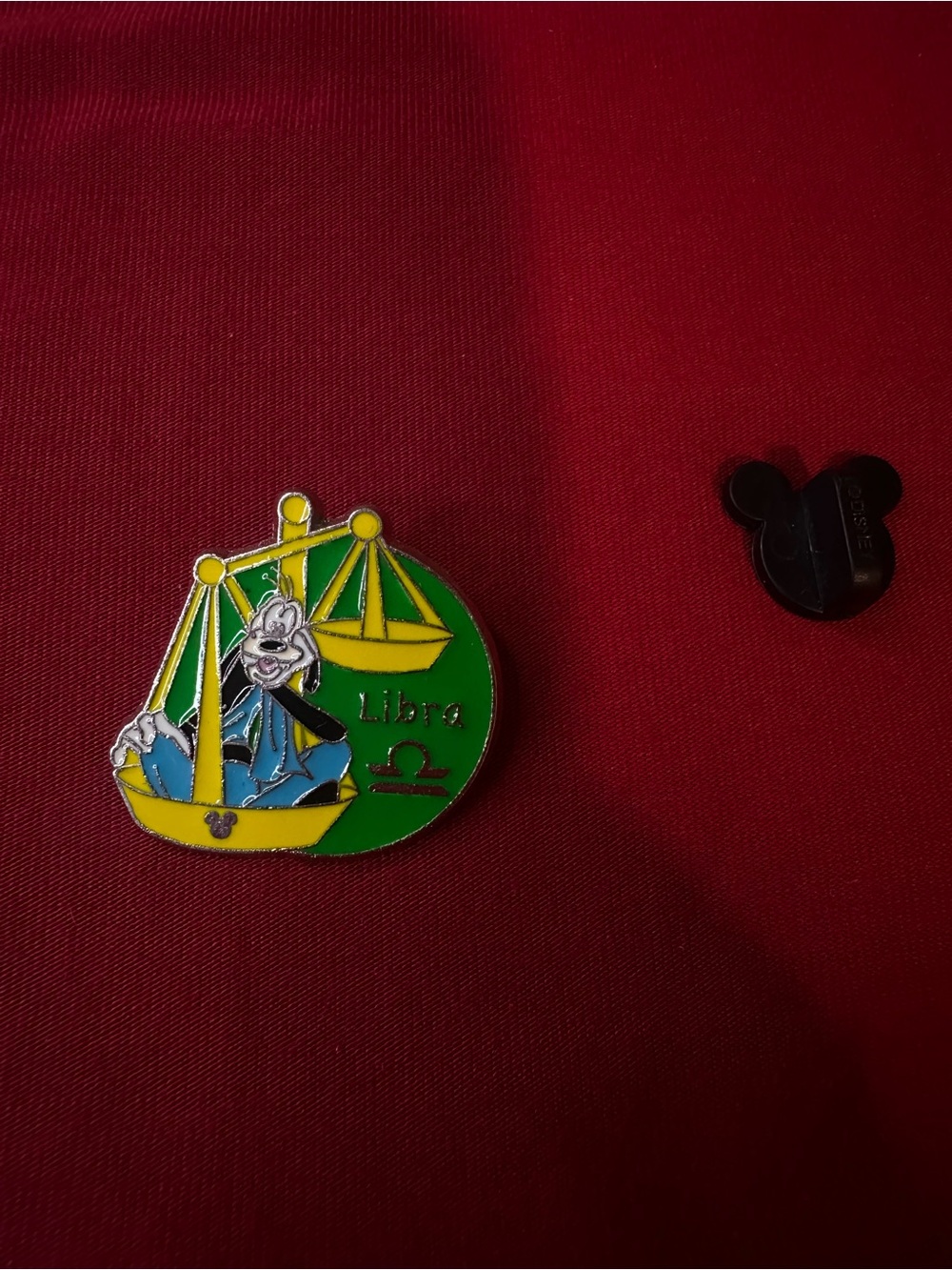 Disney Libra Zodiac Enamel Pin - Green, Yellow, Blue